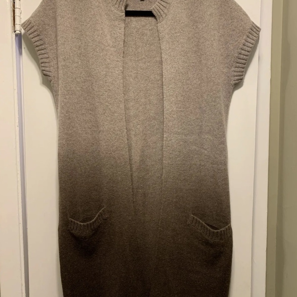 Vince Short Sleeve Cardigan Tan Ombré Size XS